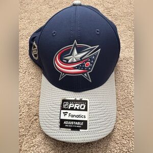 COLUMBUS BLUEJACKETS Fanatics Blue and Gray NHL Cap (adjustable)